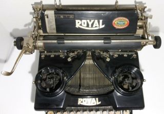 Antique Royal Typewriter Model 10 Glass Side Windows Parts & Repair or Display 2