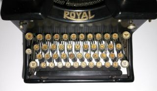 Antique Royal Typewriter Model 10 Glass Side Windows Parts & Repair or Display 3