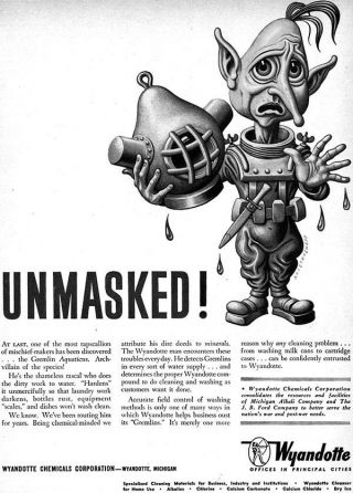 Boris Artzybasheff Wyandotte Deep Sea Diver Gremlin Aquaticus 1943 Print Ad