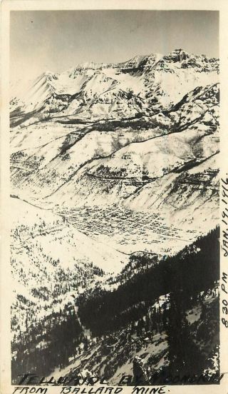 C1916 Rppc Postcard; Telluride Co By Moonlight From Ballard Mine,  Unposted