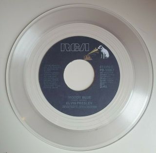 Elvis Presley Moody Blue 7 Inch Clear Vinyl (relisted Due To Time Waster)