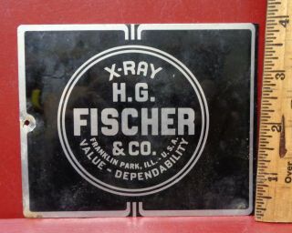 Vintage X - Ray H.  G.  Fischer Name Plate Emblem Steampunk