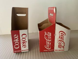 Vintage Coca Cola Family Size Bottle Holders/Carriers (2) 2