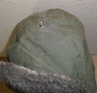 vintage US usa militay army cold weather ear flap hat Medium 2