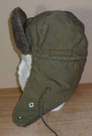 vintage US usa militay army cold weather ear flap hat Medium 3