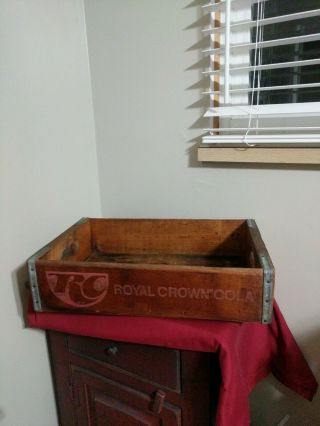 Vintage Rc Royal Crown Cola Wood Box Crate Scranton Pa