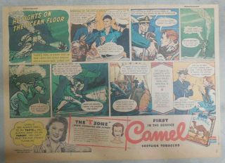 Ww 2 Camel Cigarette Ad: Us Navy Divers Size: 11 X 15 Inches