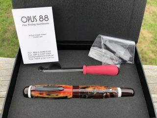 Opus 88 Bela Fountain Pen Red Version Two Nibs
