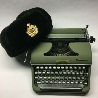 Olympia Sm2 Typewriter Cold War Survivor Soviet Keyboard