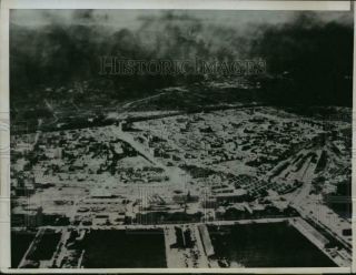 1945 Press Photo Great Sections Of Kobe,  Japan,  Are Shown To Be Burned Out