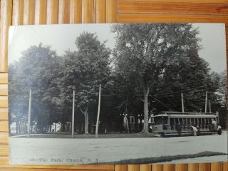 Rp.  Clinton,  Ny.  Trolley In The Park.  By Phelps.  1910.  Minty