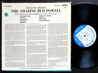 BUD POWELL The Scene Changes Vol.  5 BLUE NOTE 4009 EAR MONO NY 47.  W 63rd 2