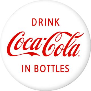 Drink Coca - Cola In Bottles Disc Decal 24 X 24 1930s Style White Removable Decor