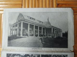 Brochure.  Schroon Lake,  Ny.  Leland House.  8 Ills.  Adks.  C 1908.  Ad Text