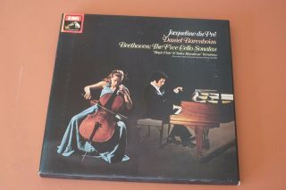 Sls 5042 Beethoven Cello Concertos Du Pre Barenboim 3 Lp Box Set Stereo 1st Ed1