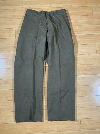 Ww2 Us Army Field Wool Uniform Od Pants Trousers Military Issue W 34 L 31 Gi