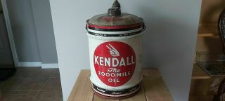 Kendall Oil Can 5 Gallon Gas Station Counter Display Sign