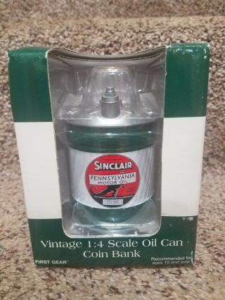 Sinclair 1:4 Scale Oil Can Coin Bank First Gear