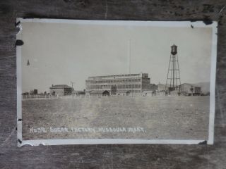 Missoula Montana Real Photo Postcard Sugar Beet Factory Water Tower 1919 Rppc