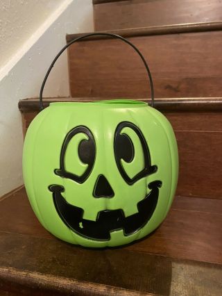 Vintage Halloween Pumpkin Candy Bucket