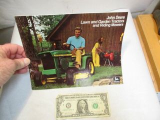 1972 John Deere Lawn & Garden Tractors & Riding Mowers Brochure In Good Shape Nr