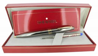 C1996 Sheaffer Crest Gunmetal Custom Order Ballpoint Pen Old Stock