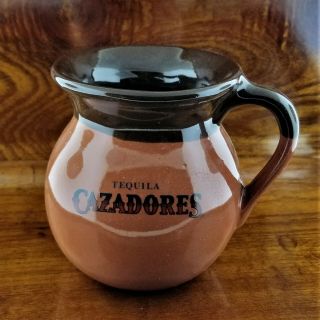 Vintage Cazadores Tequila Pottery Coffee Mug Drinking Glasses Rare Hard To Find