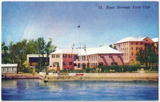Royal Bermuda Yacht Club Bermuda Vintage Postcard