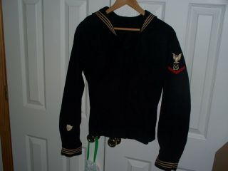 Old Ww2 Us Coast Guard Crackerjack Uniform Top,  Uscg Popeye World War 2 Shirt