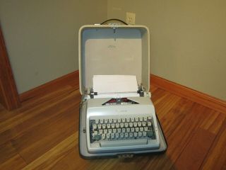Vintage Olympia Portable Typewriter In Case Made In W.  Germany