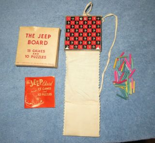 Ww 2 The Jeep Board Games And Puzzles Box Pegs 1943