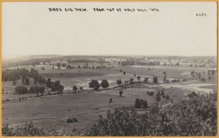 Rppc - Erin,  Wis. ,  Birds Eye View From The Top Of Holy Hill -