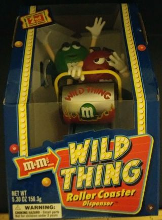 M&m Wild Thing Roller Coaster Candy Dispenser Silver Box 2nd Edition