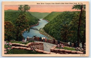 Postcard Wv River Canyon From Hawk 
