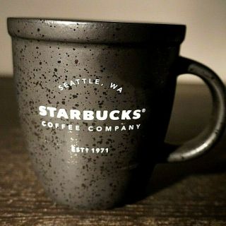 Starbucks Coffee Tea Mug Cup Matte Black 2016 Abbey Laser Etched