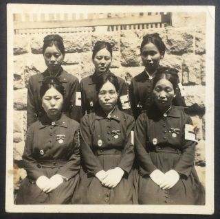 Army Nurse Woman Armband Japan Ija Japanese World War Ww2 Photo Orig.