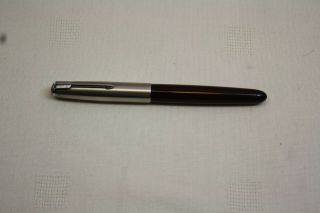 Vintage Parker 51? Fountain Brown Made In Usa W/ Silver Cap Arrow