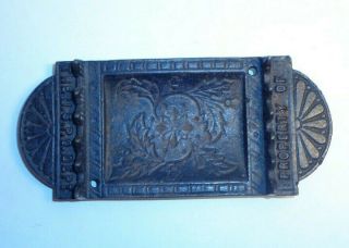 Antique Cast Iron Post Office Pen Tray " Property Of The U.  S.  P.  O.  Dept ",  5 - 1/2 "