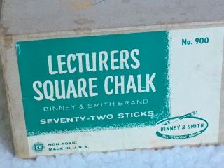Vintage Box of Binney & Smith No 900 color chalkboard artist colors 72 size box 2