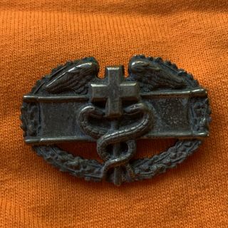 Wwii U.  S.  Army / Navy Combat Medic Badge / Pin - Missing Pin Military Relic