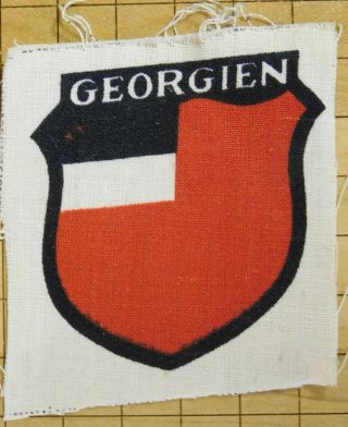Wwii German Georgian Russian Foreign Volunteer Sleeve Patch