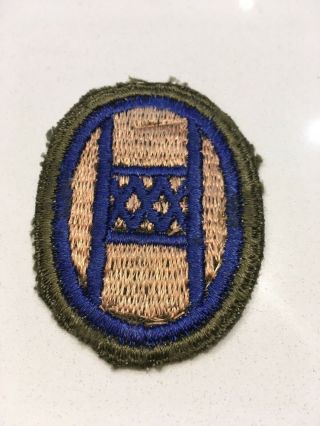 WWII US Army 30th Infantry Division White Back OD Border Cut Edge Patch 2