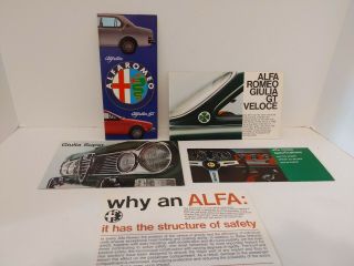 1960s/1970s Alfa Romeo Sales Brochures Folders Giulia Gt Veloce Alfetta Gt