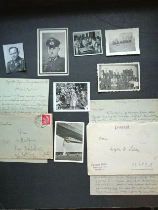 German Ww2 Grouping Of Death Card,  Letters And Photos (9)