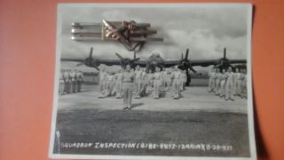 1943 Ww2 Usaaf Snapshot Bomber Group Squadron Photo & Tie Clip