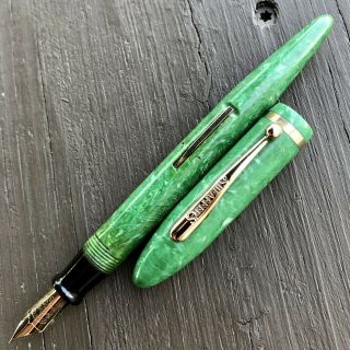Sheaffer Balance Fountain Pen,  Jade Green,  Full Size,  14k Ef Nib,  Great Color