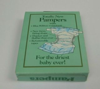 Vintage 80s Totally Pampers Sample Box Contains 1 Medium Diaper