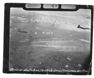 Wwii Orig Photo Usaaf 384th B - 17s On Mission To Eckinford Bay
