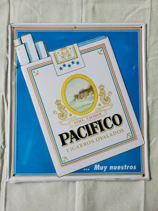 Pacifico - Cigarros Ovalados - Cigarette Metal Sign - 17 1/2 " X 19 3/4 "
