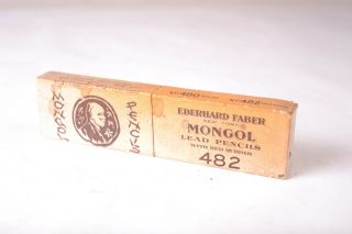 Vintage Eberhard Faber Mongol 482 No.  4 Very Hard Pencil Nos Early 1900s Box Usa